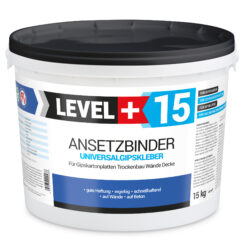 Gipskleber Ansetzbinder Kleber Innenbereich Riemchen Gips 15Kg LEVEL+15