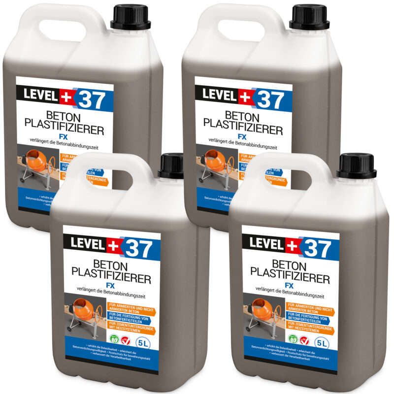 Beton Plastifizierier BV FM Beton-Zusatzmittel Beton Fliessmittel Betonverflüssiger 40L LEVEL+38