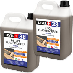 Beton Plastifizierier BV FM Beton-Zusatzmittel Beton Fliessmittel Betonverflüssiger 10L LEVEL+38