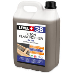 Beton Plastifizierier BV FM Beton-Zusatzmittel Beton Fliessmittel Betonverflüssiger 5L LEVEL+38
