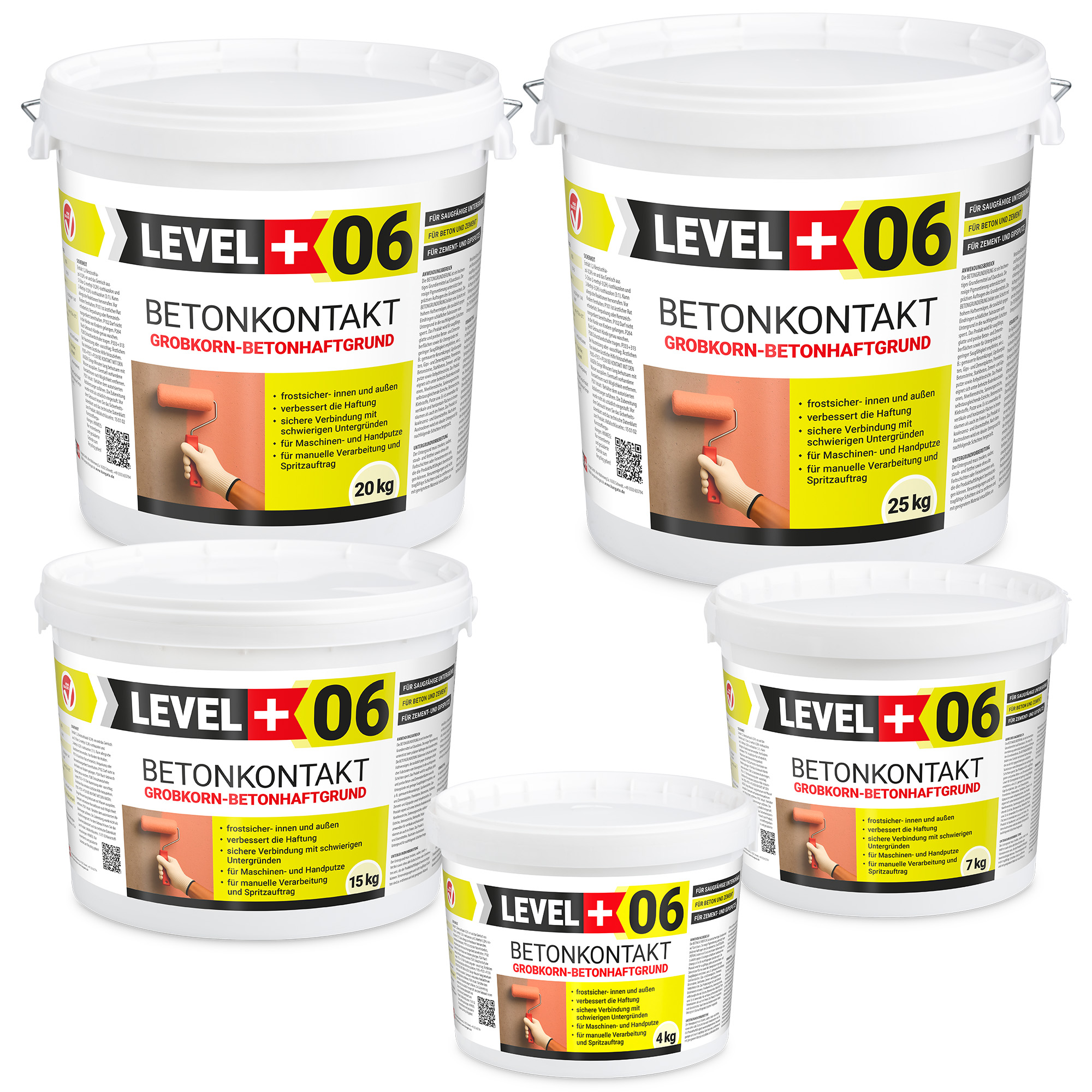 Betonkontakt Haftbrücke Putzgrund Grundierung Betongrundierung 11Kg LEVEL+06 – Bild 2