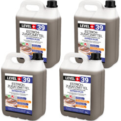 Estrichzusatzmittel Estrich Plus für Fussbodenheizung Beton Plastifizierer, Betonverflüssiger 20L LEVEL+39