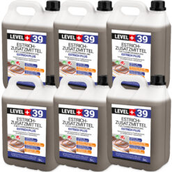 Estrichzusatzmittel Estrich Plus für Fussbodenheizung Beton Plastifizierer, Betonverflüssiger 30L LEVEL+39