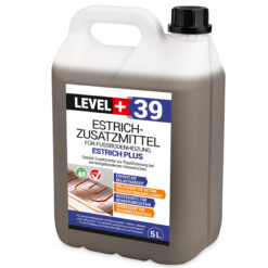 Estrichzusatzmittel Estrich Plus für Fussbodenheizung Beton Plastifizierer, Betonverflüssiger 5L LEVEL+39
