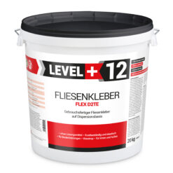 Fliesenkleber Fertigkleber Flexkleber weiß innen und außen Steinkleber Flex D2TE 20KG LEVEL+12