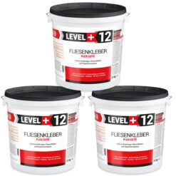 Fliesenkleber Fertigkleber Flexkleber weiß innen und außen Steinkleber Flex D2TE 75KG LEVEL+12