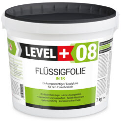 Alternative view of Flüssigfolie in 1K Dichtfolie Abdichtfolie Abdichtung Bad Dusche Küche Wasserdicht 7Kg + Farbroller 10cm LEVEL+08