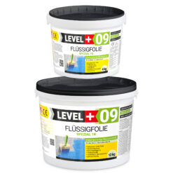 Flüssigfolie Spezial 1K Dichtfolie Abdichtfolie Abdichtung Balkon Keller Bad Dusche 16Kg LEVEL+09