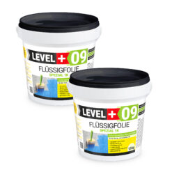 Flüssigfolie Spezial 1K Dichtfolie Abdichtfolie Abdichtung Balkon Keller Bad Dusche 3Kg LEVEL+09