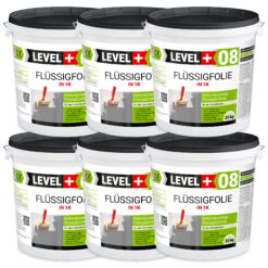 Flüssigfolie in 1K Dichtfolie Abdichtfolie Abdichtung Bad Dusche Küche 150Kg LEVEL+08