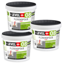 Flüssigfolie in 1K Dichtfolie Abdichtfolie Abdichtung Bad Dusche Küche 21Kg LEVEL+08