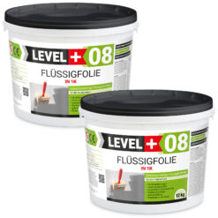 Flüssigfolie in 1K Dichtfolie Abdichtfolie Abdichtung Bad Dusche Küche 24Kg LEVEL+08