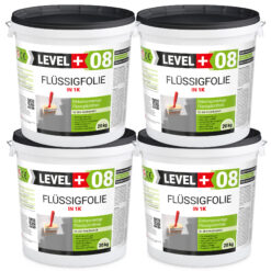 Flüssigfolie in 1K Dichtfolie Abdichtfolie Abdichtung Bad Dusche Küche 80Kg LEVEL+08