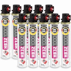 HALBAU Gaskartusche für gasbetriebene Setzgeräte Ersatzgas 152mm/74ml HB32 - 10 Stk.