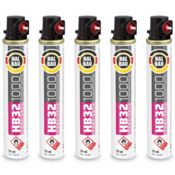 HALBAU Gaskartusche für gasbetriebene Setzgeräte Ersatzgas 152mm/74ml HB32 - 5 Stk.