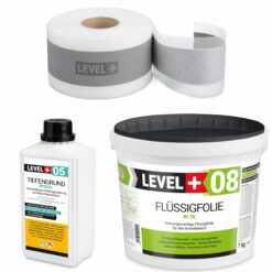 Dichtset Abdichtung Set Flüssigfolie 7Kg Bad Dusche Küche LEVEL+ SET03