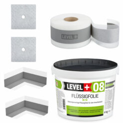 Dichtset Abdichtung Set Flüssigfolie 4Kg Bad Dusche Küche LEVEL+ SET07