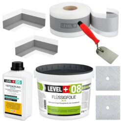 Dichtset Abdichtung Set Flüssigfolie 4Kg Bad Dusche Küche LEVEL+ SET10