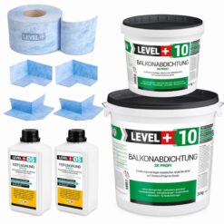DichtSet 24kg Balkonandichtung 2K Balkon und Terrassen ca. 8m² Dichtband LEVEL+ SET33