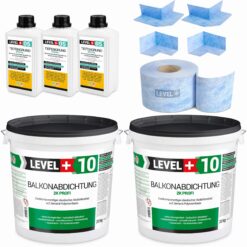 DichtSet 40kg Balkonandichtung 2K Balkon und Terrassen Dichtband LEVEL+ SET34