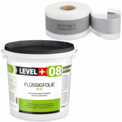 Dichtset Flüssigfolie 20Kg + Dichtband 20m Bad Dusche Abdichtung LEVEL+ SET47