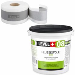 Dichtfolie Duschelement Dichtset Dichtband Flüssigfolie 25kg Badabdichtung LEVEL+ SET48