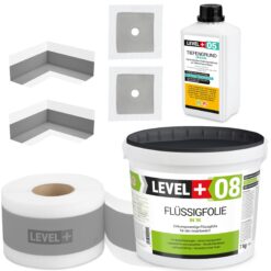 Dichtset für Duschabdichtung Bad Abdichtung Flüssigfolie 7kg Dichtband SET53