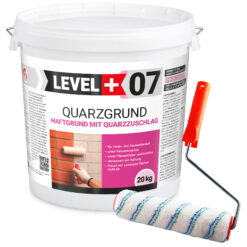 Quarzgrund Putz Grundierung Putzgrund Haftputzgrund 20Kg + Streichroller 25cm Mikrofaser LEVEL+07