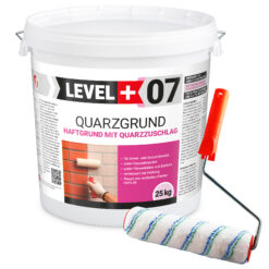 Quarzgrund Putz Grundierung Putzgrund Haftputzgrund 25Kg + Streichroller 25cm Mikrofaser LEVEL+07