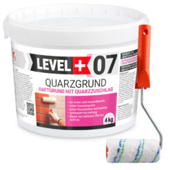 Quarzgrund Putz Grundierung Putzgrund Haftputzgrund 4Kg + Streichroller 10cm Mikrofaser LEVEL+07