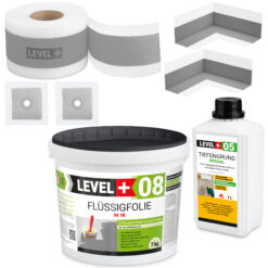 Dichtset für Duschabdichtung Bad Abdichtung Flüssigfolie 7kg Dichtband SET53