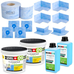 Dichtset Flussigfolie Spezial 14kg Badabdichtung Dusche Balkonabdichtung LEVEL+ SET67
