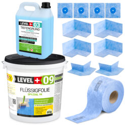 Dichtset 20kg Flussigfolie Spezial Badabdichtung Balkon Dusche LEVEL+ SET69