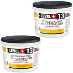 Styroporkleber Korkkleber Renovieren Dispersionkleber Polymerbasis 10+10Kg LEVEL+13