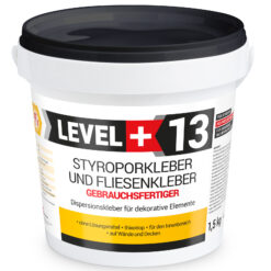 Styroporkleber Korkkleber Renovieren Dispersionkleber Polymerbasis 1,5Kg LEVEL+13