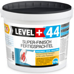 Super Finish Fertigspachtel Q1-Q4 Spachtelmasse Perfekt Glatt Weiß Innenbereich 10Kg LEVEL+44