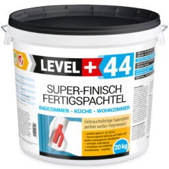 Super Finish Fertigspachtel Q1-Q4 Spachtelmasse Perfekt Glatt Weiß Innenbereich 20Kg LEVEL+44