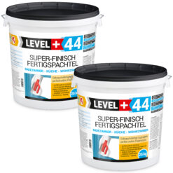 Super Finish Fertigspachtel Q1-Q4 Spachtelmasse Perfekt Glatt Weiß Innenbereich 50Kg LEVEL+44
