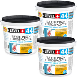 Super Finish Fertigspachtel Q1-Q4 Spachtelmasse Perfekt Glatt Weiß Innenbereich 60Kg LEVEL+44