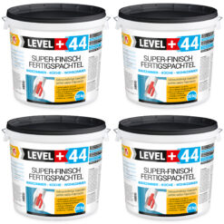 Super Finish Fertigspachtel Q1-Q4 Spachtelmasse Perfekt Glatt Weiß Innenbereich 80Kg LEVEL+44