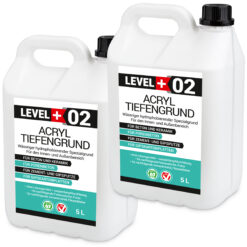Tiefengrund Acryl Grundierung 10L Innen Außen Verfärbungsfrei Lösungsmittelfrei unter Farben Tapeten LEVEL+02