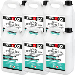 Tiefengrund Acryl Grundierung 30L Innen Außen Verfärbungsfrei Lösungsmittelfrei unter Farben Tapeten LEVEL+02