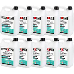 Tiefengrund Acryl Grundierung 50L Innen Außen Verfärbungsfrei Lösungsmittelfrei unter Farben Tapeten LEVEL+02