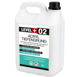 Tiefengrund Acryl Grundierung 5L Innen Außen Verfärbungsfrei Lösungsmittelfrei unter Farben Tapeten LEVEL+02