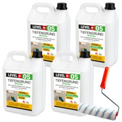 Tiefengrund LF 20L Spezial mit Kaliwasserglas Innen Außen + Farbroller 25cm LEVEL+05