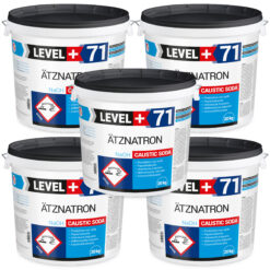 Ätznatron , Caustic Soda Natriumhydroxid NAOH Microperlen 100kg Eimer LEVEL+ LEVEL+71