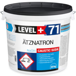 Ätznatron , Caustic Soda Natriumhydroxid NAOH Microperlen 20kg Eimer LEVEL+ LEVEL+71