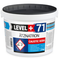 Ätznatron , Caustic Soda Natriumhydroxid NAOH Microperlen 1x3kg Eimer LEVEL+ LEVEL+71