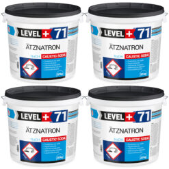 Ätznatron , Caustic Soda Natriumhydroxid NAOH Microperlen 80kg Eimer LEVEL+ LEVEL+71