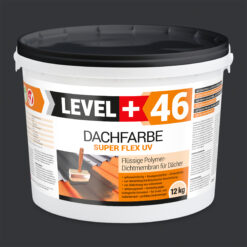 Dachfarbe elastische Sockelfarbe Dachlack UV-beständig Super Flex 12Kg Anthrazit LEVEL+ L+46